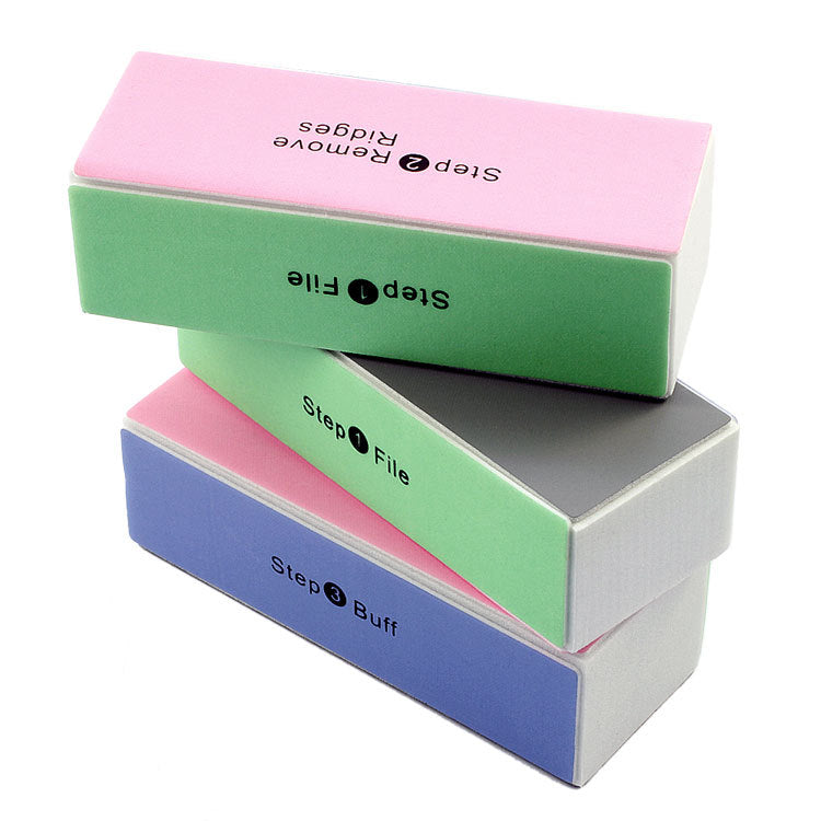 Step File Nail four-sided sponge polishing block