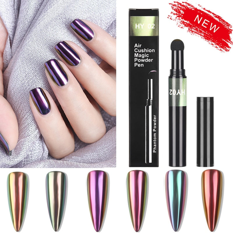 Hyo2 New Hot 6 Color Nail Air Cushion Powder Pen