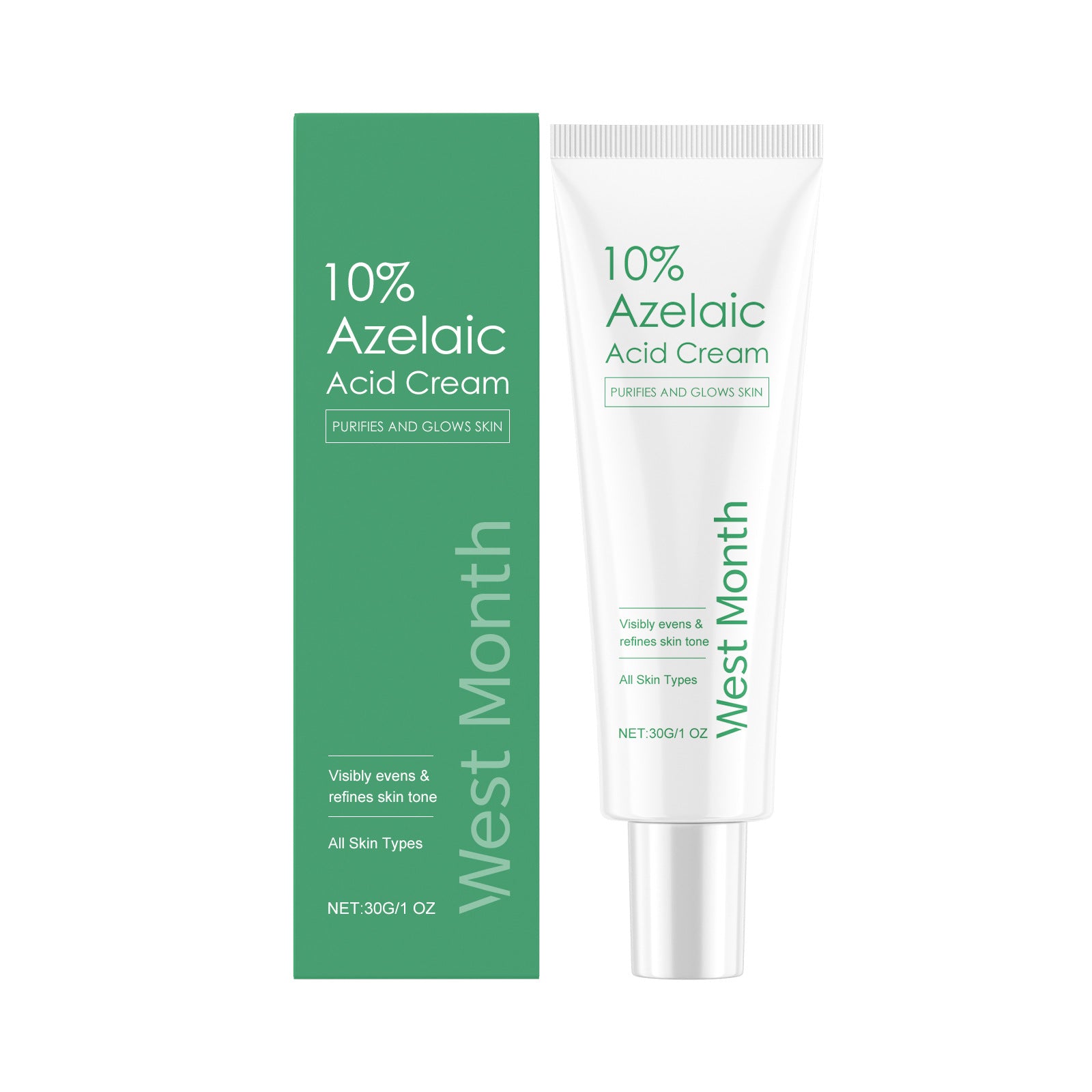 WEST MONTH Azelaic Acid Essence Cream Care Moisturizing And Nourishing Facial Oil Control Hydrating Mild Refreshing Cream
