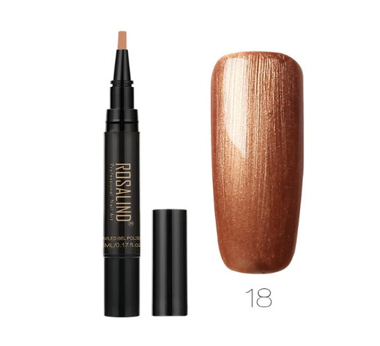 Rosalind 5ml Solid Color Nail Art Pen Nail Glue for Nail Art