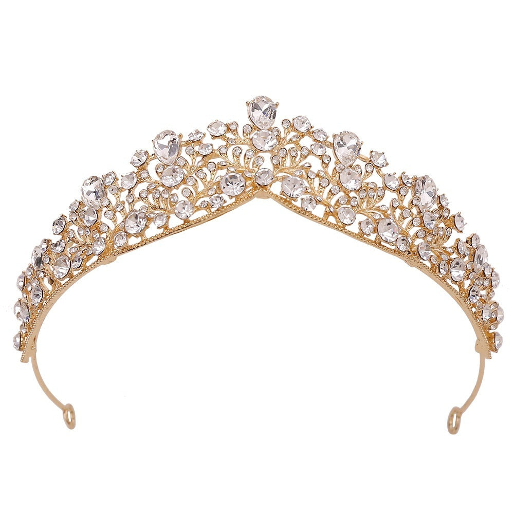 Rhinestone Headband Baroque Alloy Crown