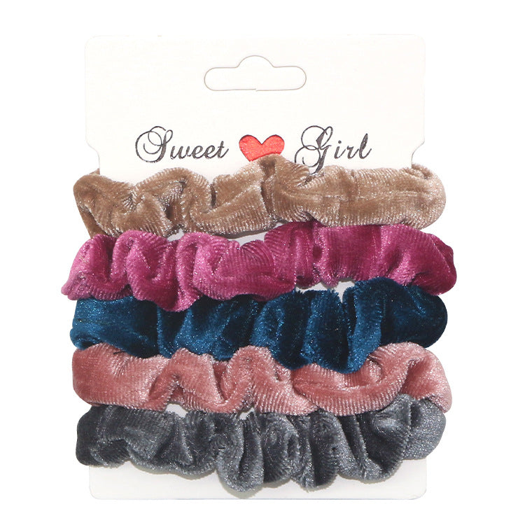 Flannel large intestine hair ring set