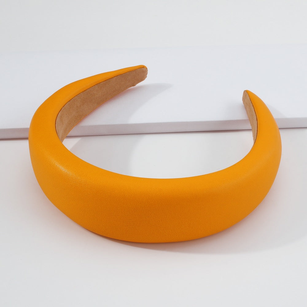 Headband With Broad Sides Pressed For Solid Color And Sweet Temperament Headband