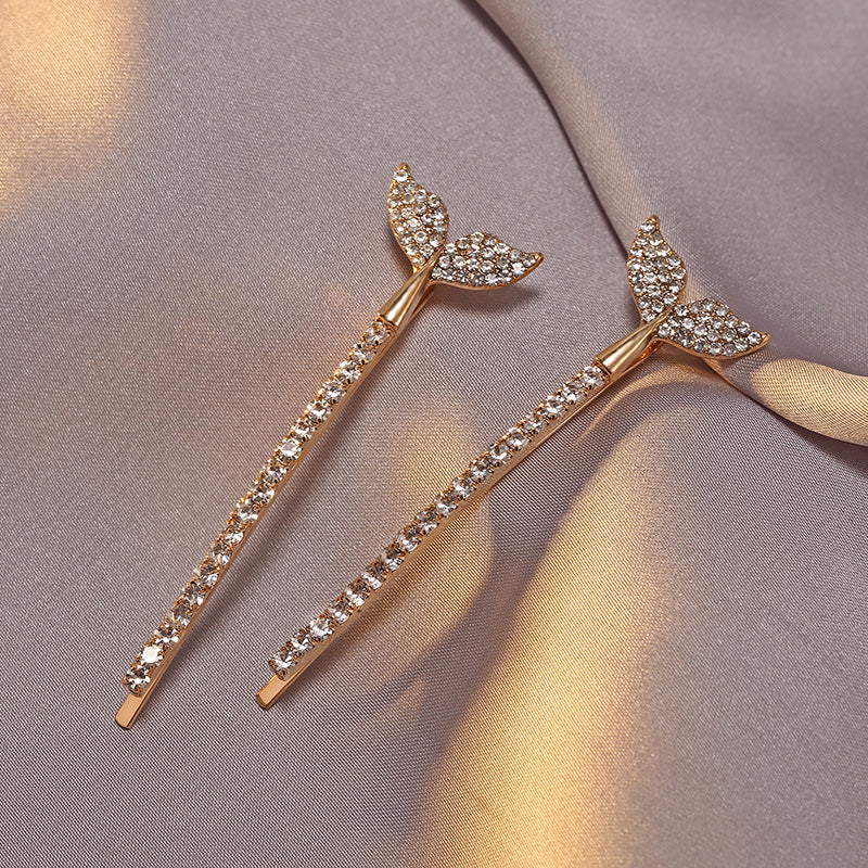 Exquisite and simple mermaid tail hairpin side clip girl