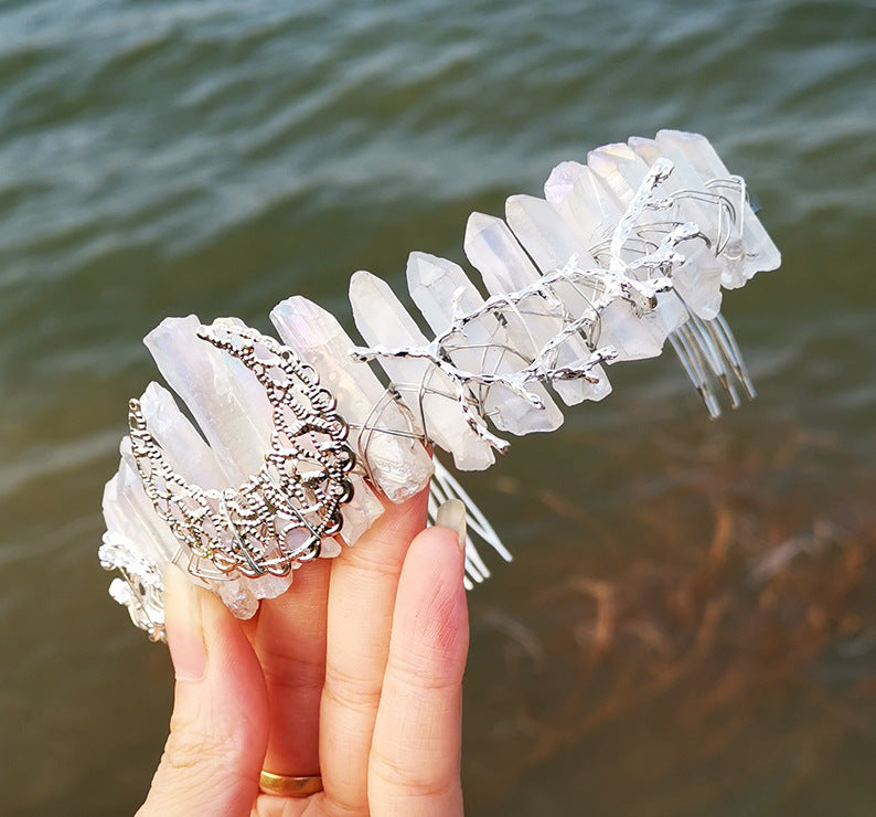 Rock Crystal Party Moon Branch Hairband