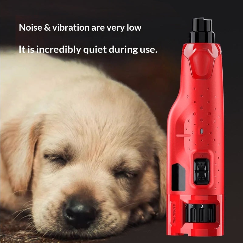 Pet Nail Grinder With Light 6-Speed Dust-Proof And Quiet Dog Nail Clipper