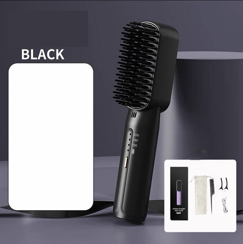 Wireless Straight Hair Comb Negative Ion Non Harmful Portable USB