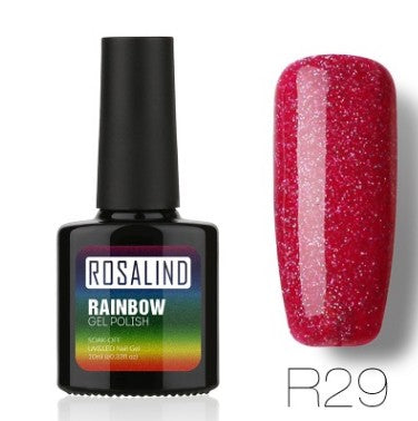 Rosalind Nail free, long-lasting, non-toxic, nail polish, ROSALIND phototherapy glue, star studded rainbow system.