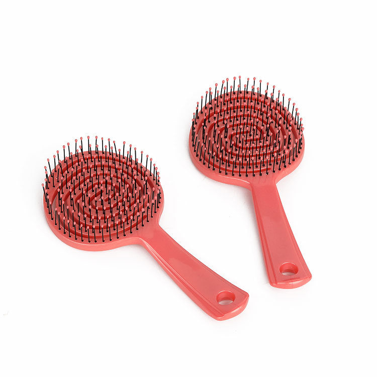 Hollow Wet And Dry Straight Hair Curls Portable Round Lollipop Massage Comb