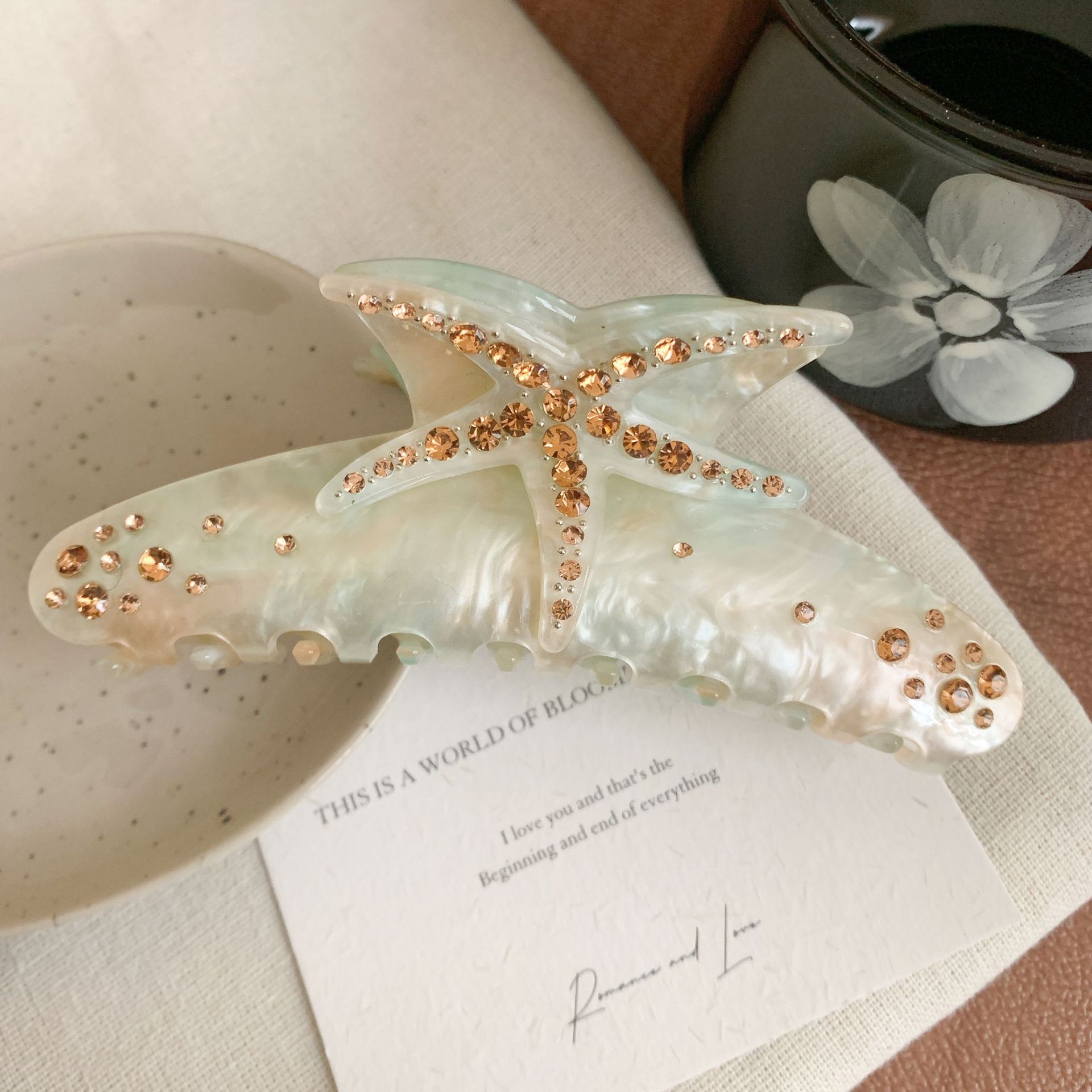 Original Design Stereo Acetate Starfish Hair Claw
