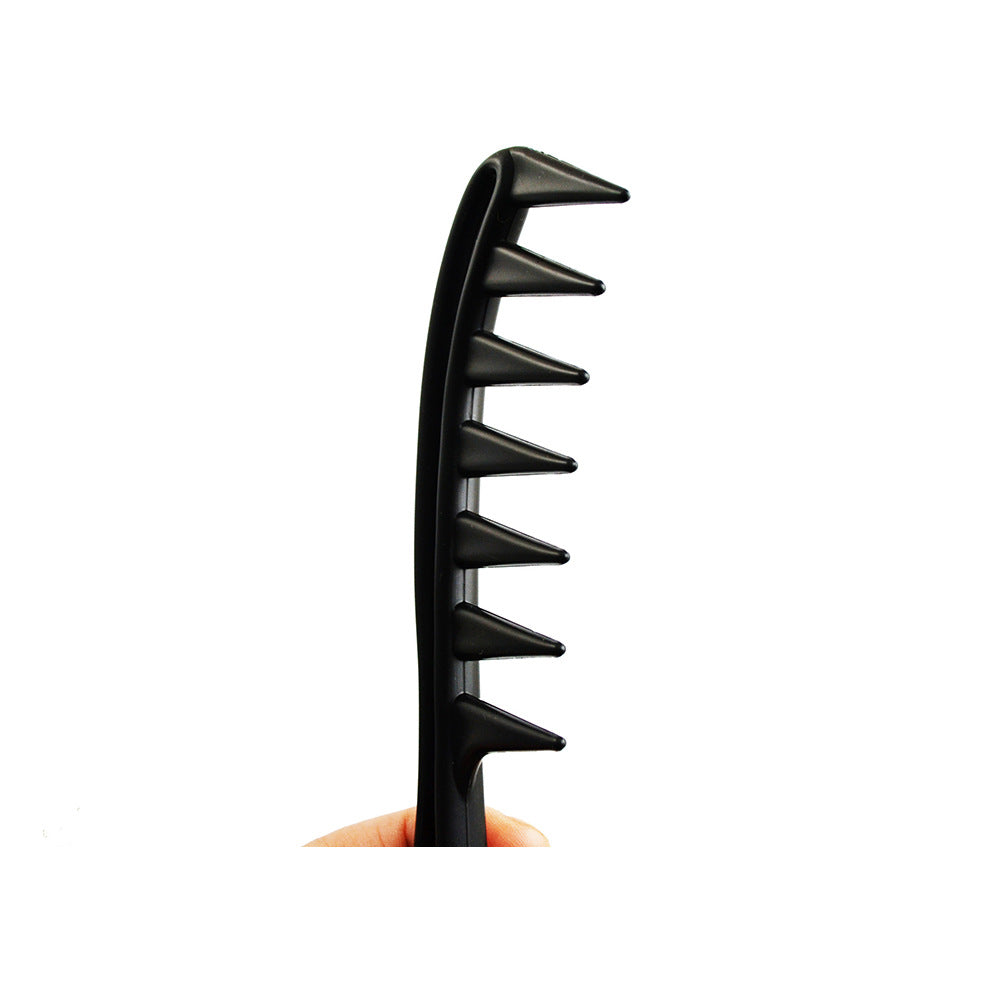 Three-dimensional Handle Comb For Greasy Hair Hair Saloon Dedicated Wide Tooth Shark Comb