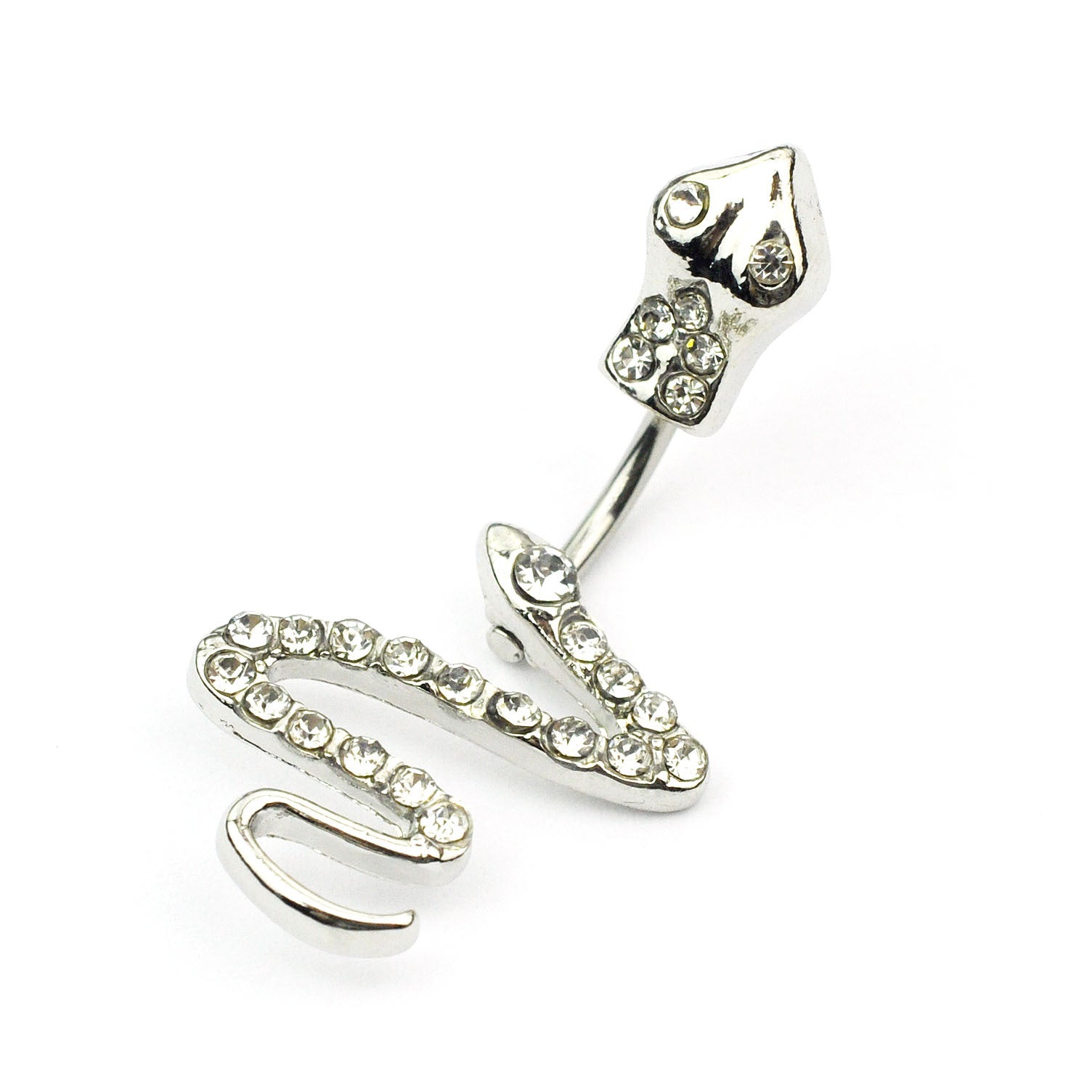 Diamond Snake Navel Nail