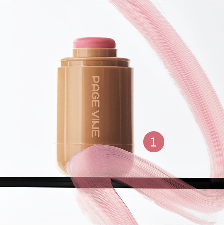 PageWine Pocket Blush Stick 6 Color Lip Cheek Water Light Stick