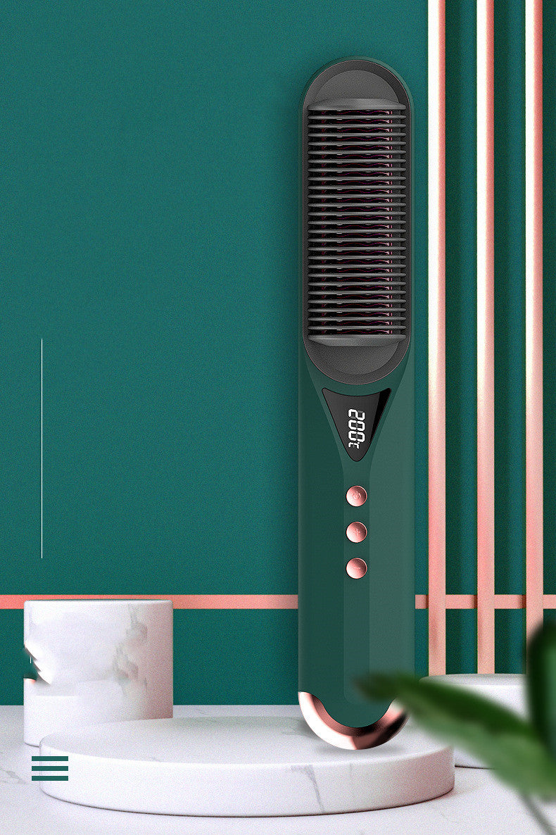 Styling comb negative ion electric hair straightening curler
