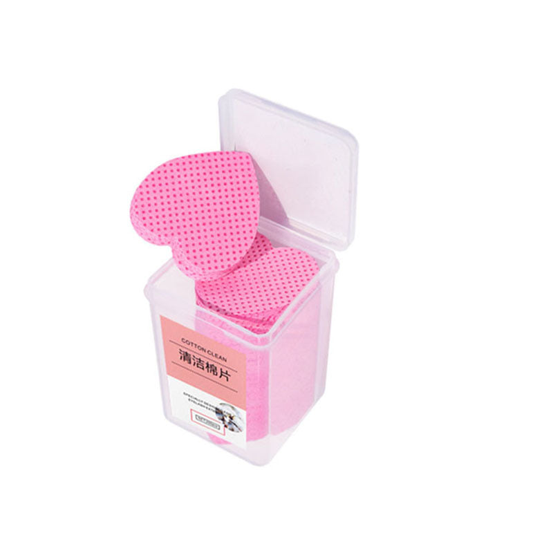 Heart-shaped Sponge Wipe Cotton For Nail Removing Pieces Clean Cotton Sheet