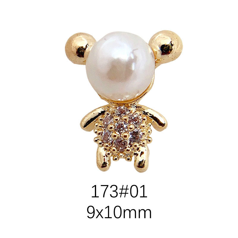 Nail Art Jewelry Alloy Gold And Silver Nail Studs