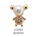 Nail Art Jewelry Alloy Gold And Silver Nail Studs