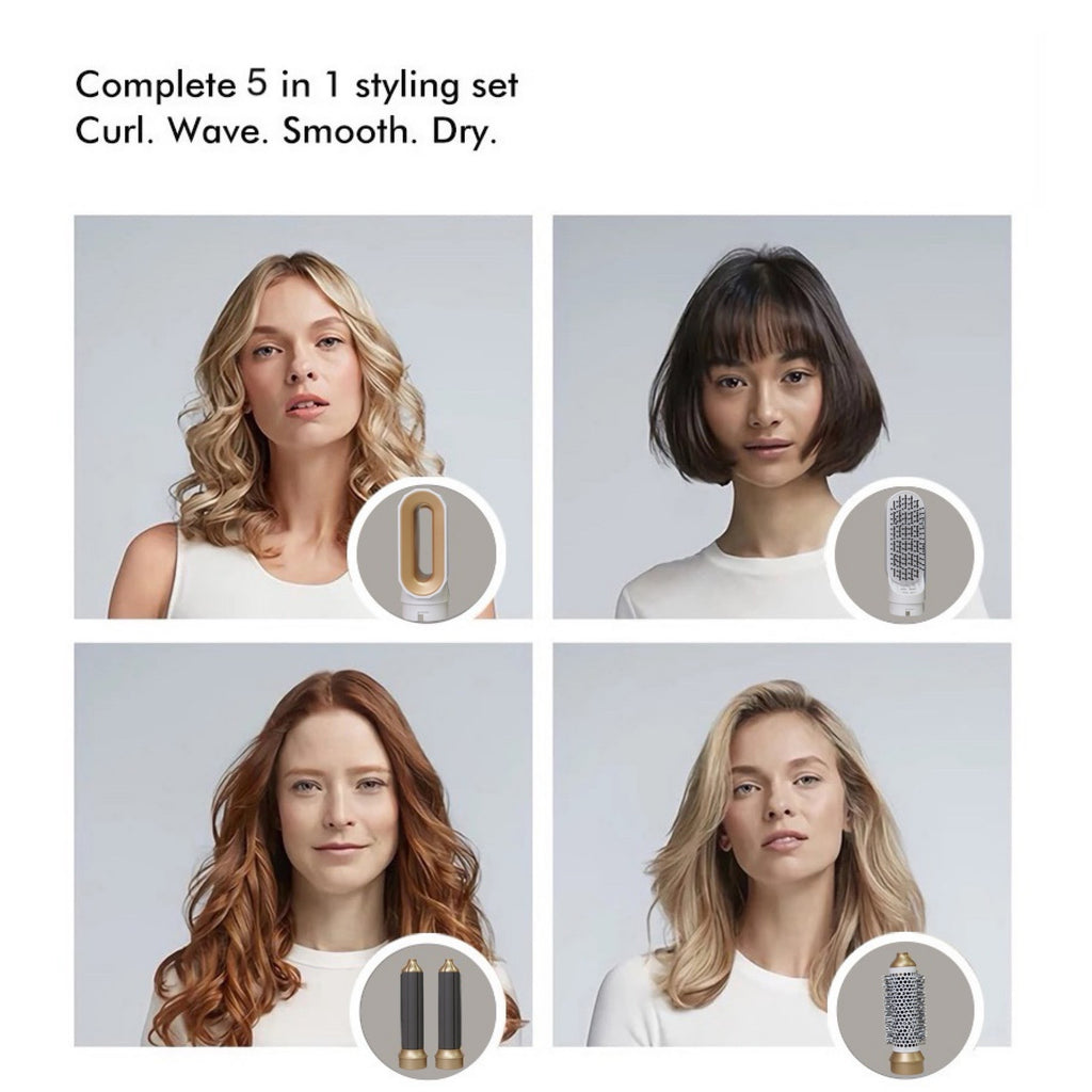 Multifunctional Five-in-one Automatic Curler Straight Comb Hair Dryer