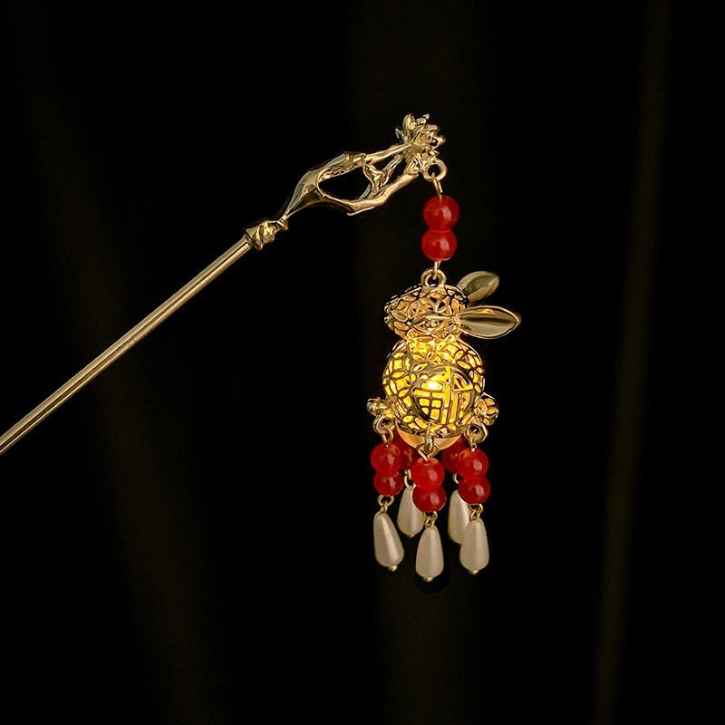 Light-emitting Hairpin Ancient Style Dangling Ornament Wind Chimes