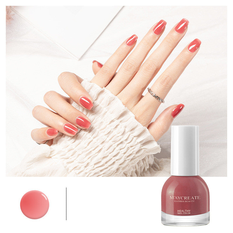 Maycreate Nail Polish Female Long-lasting Tear-free Baking Free Transparent Net Red Summer Nail Polish