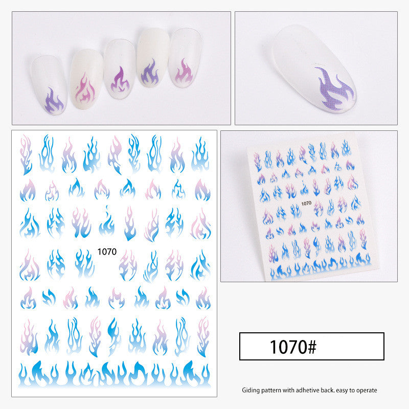 Flama Nail Flame Polish Glue Sticker Decoration Small Pattern