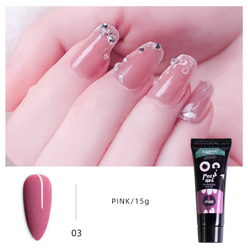 Mobray Nail extension glue 15ml non-paper support crystal fast nail extension gel UV phototherapy glue