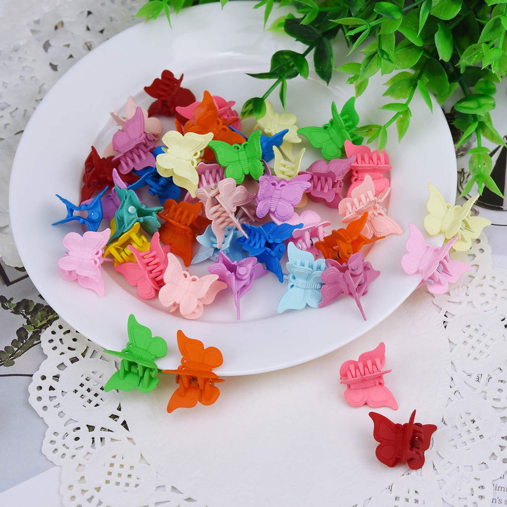 Color butterfly clip children's mini small hairpin