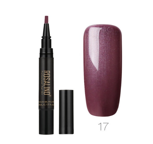 Rosalind 5ml Solid Color Nail Art Pen Nail Glue for Nail Art