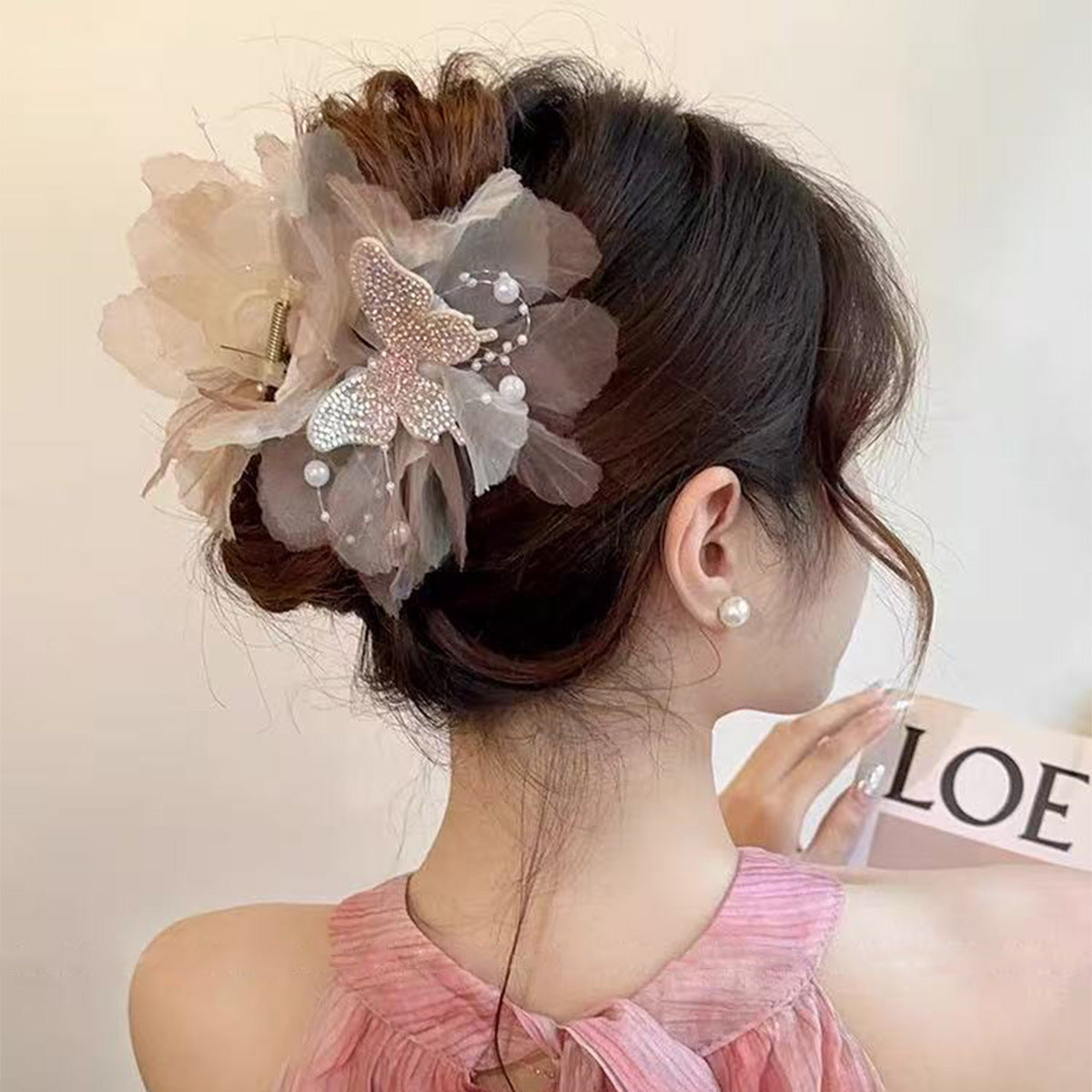 Elegant Bow Stylish Updo Shark Clip Hair Accessory