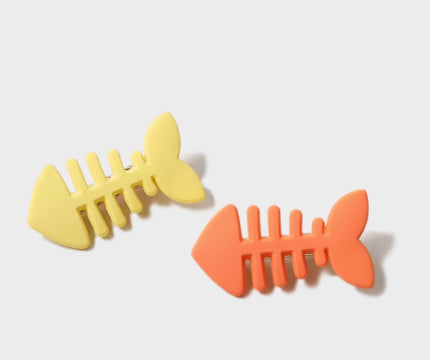 Minimalist Candy Color Fishbone Barrettes Cute Funny Side Bangs Female