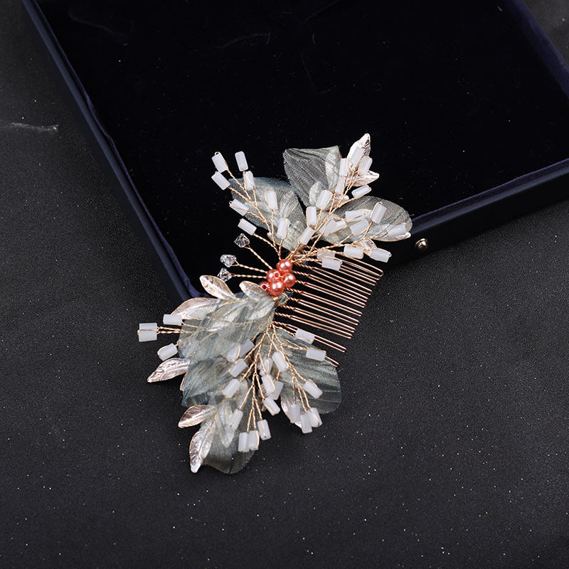 Bride's High-end Handmade Hair Comb Alloy Wedding Headwear