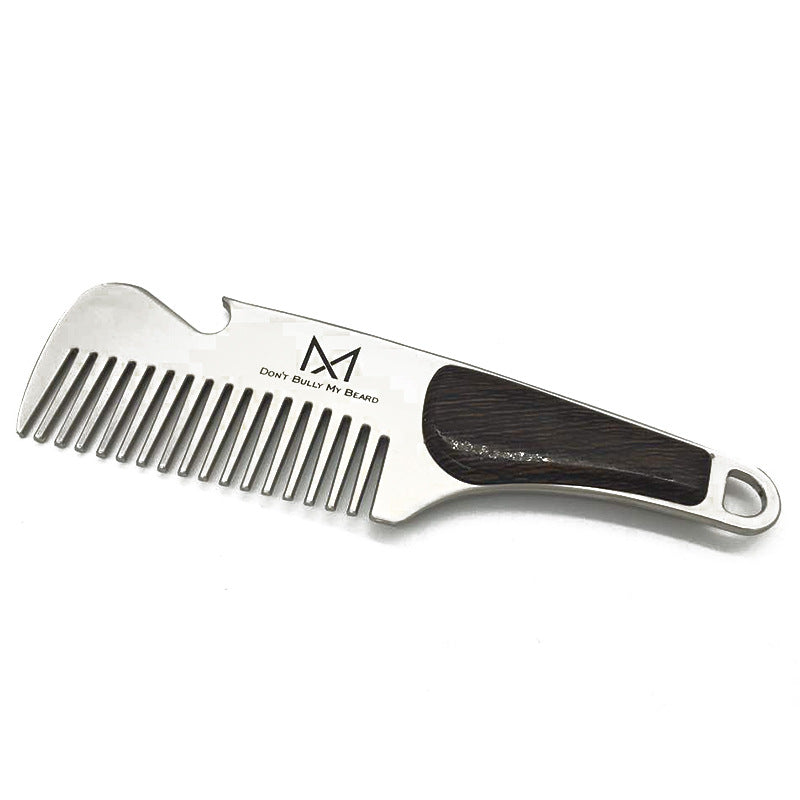 Men's metal comb bottle opener