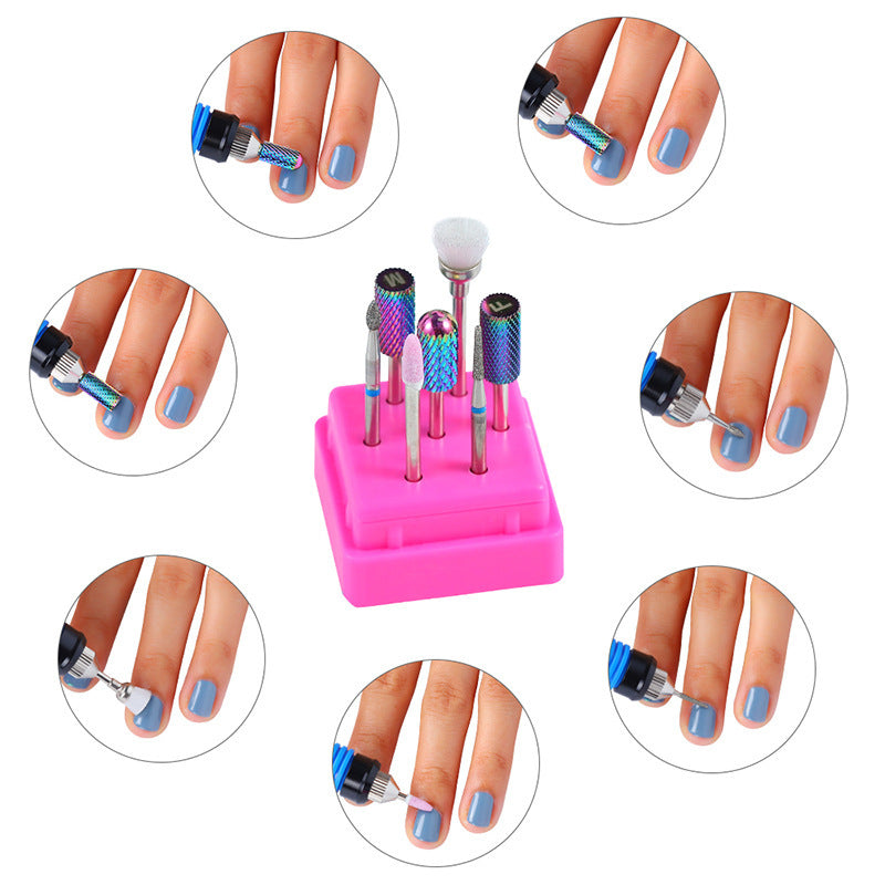 Nail tungsten steel alloy polishing head
