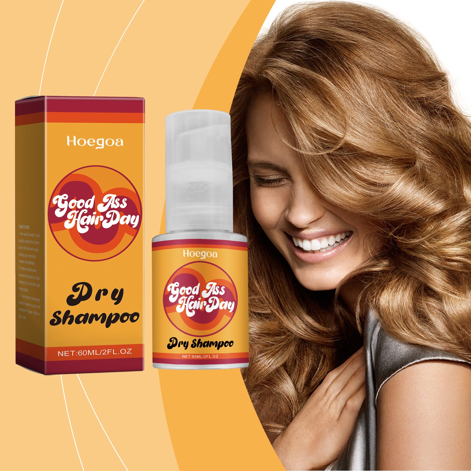 HoeGoa Wash-free Dry Hair Spray Hair Refreshing Repair