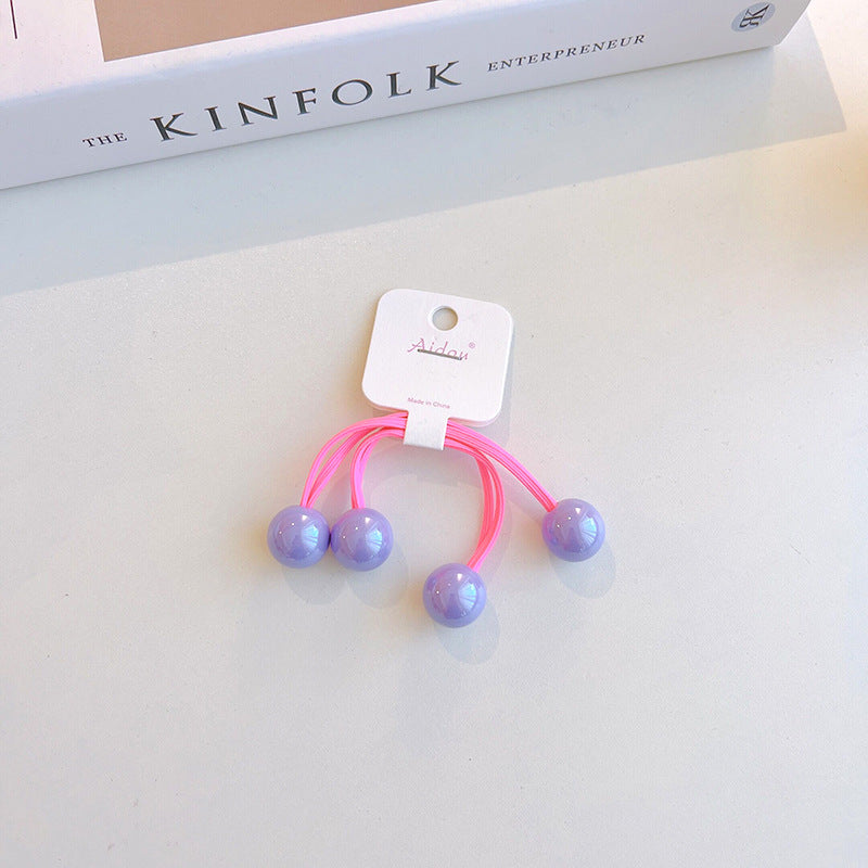 Children's Candy Contrasting Color Hair Rope Ball