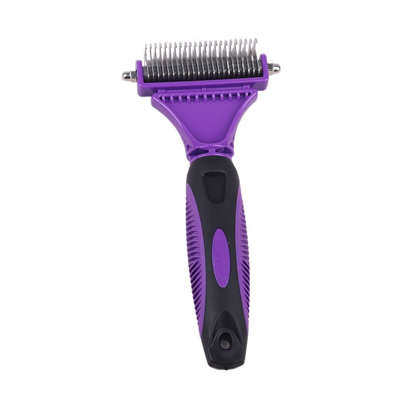 Stainless steel double-sided  knot comb