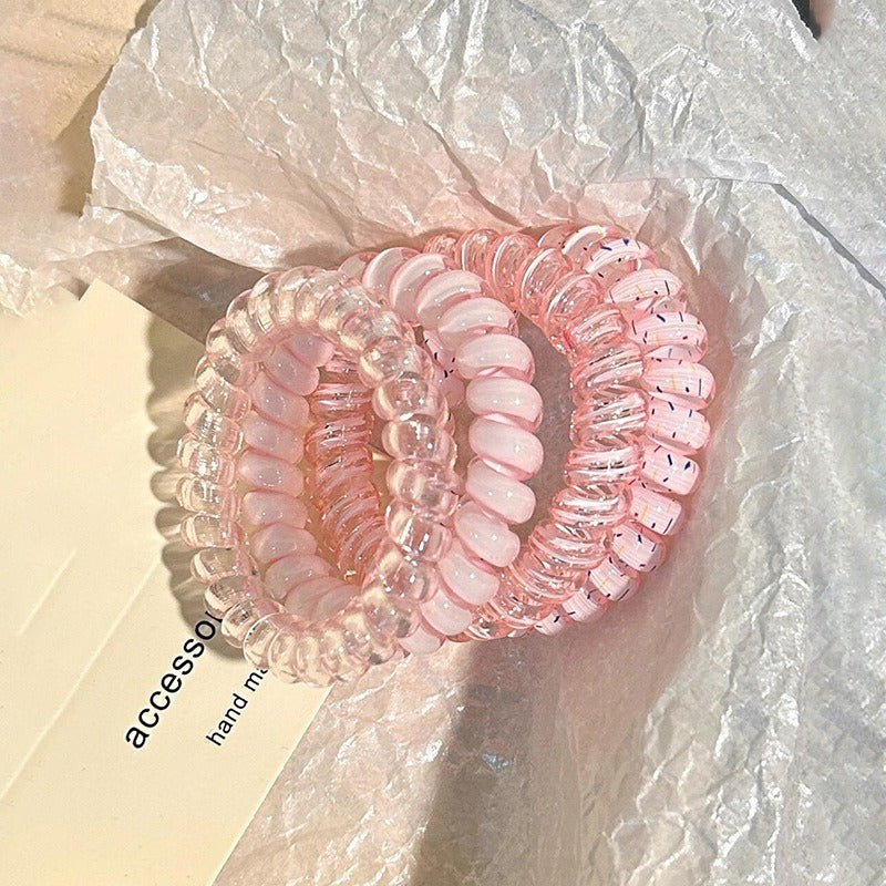Telephone Wire Hair Ties Hair Rope Hair-binding High Elasticity Not Tight Hair
