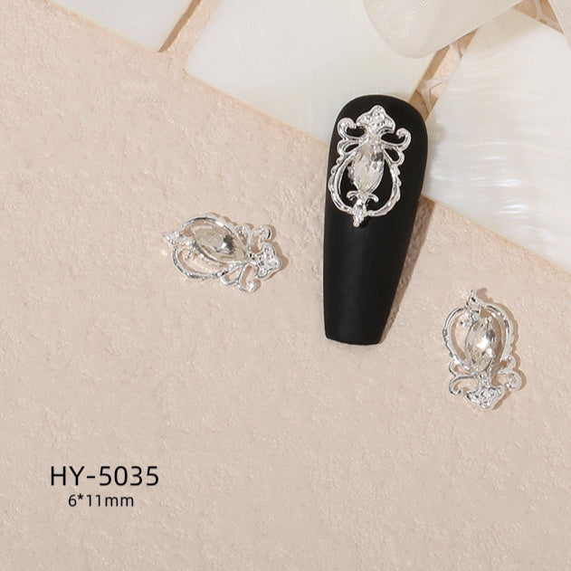 Alloy Nail Art Decorations Moon Flower And Butterfly Nail Studs