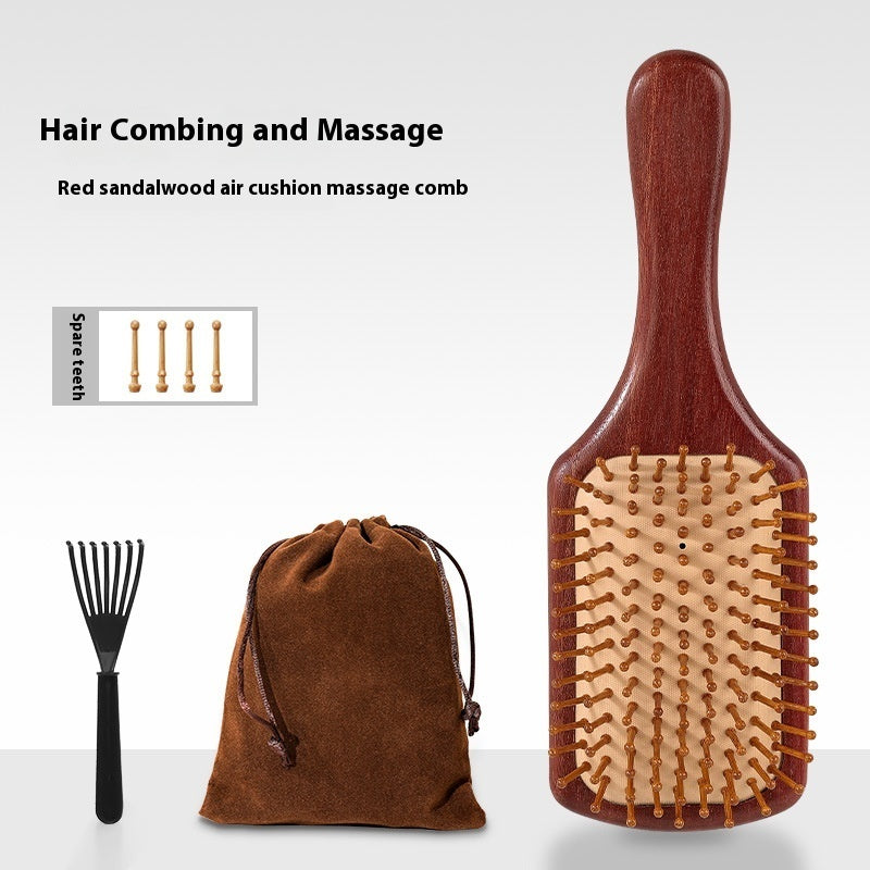 Natural Ebony Balloon Meridian Massage Comb