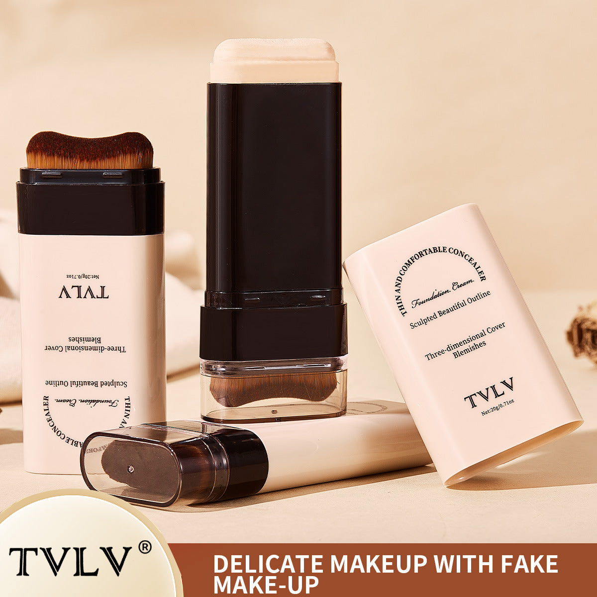 TVLV Eraser Stick Foundation Moisturizing Light Transparent Concealer Brightening Skin Color