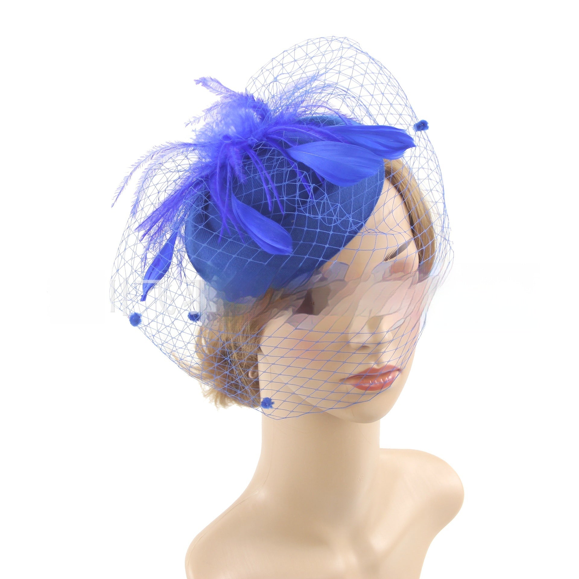 Vintage Bridal Veil Headdress Veil Billycock