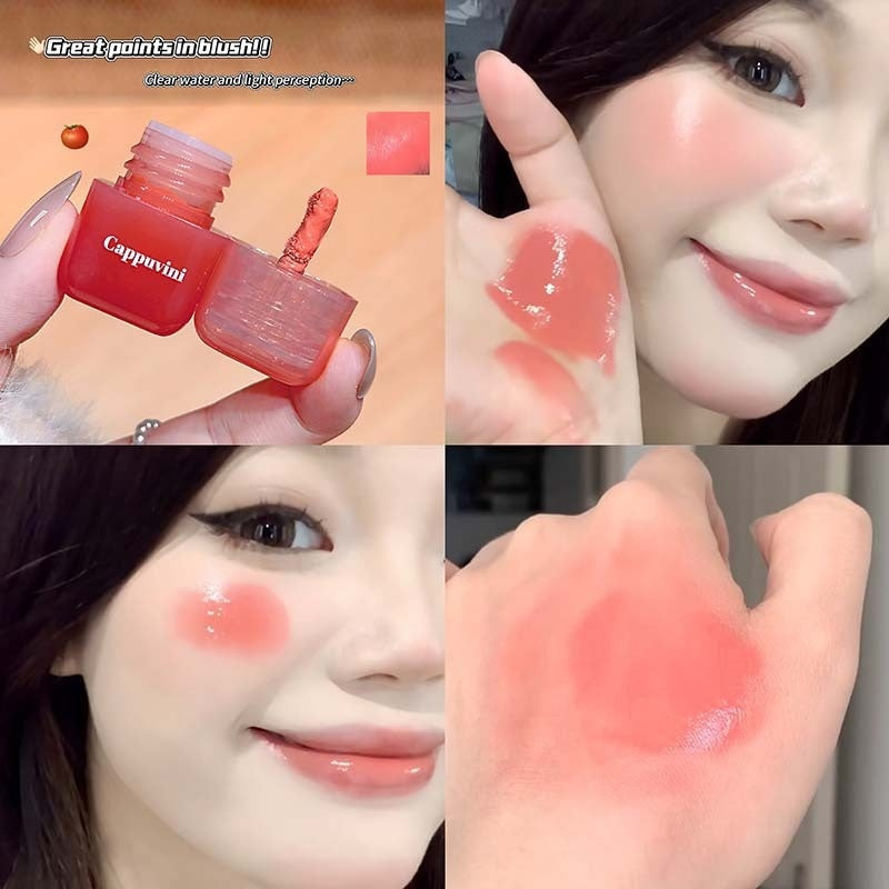 Cappuvini Mini Sweet Face Ice-Translucent Nude Moisturizing Natural Radiance Blush Liquid