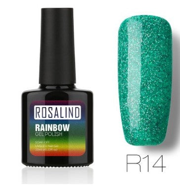 Rosalind Nail free, long-lasting, non-toxic, nail polish, ROSALIND phototherapy glue, star studded rainbow system.