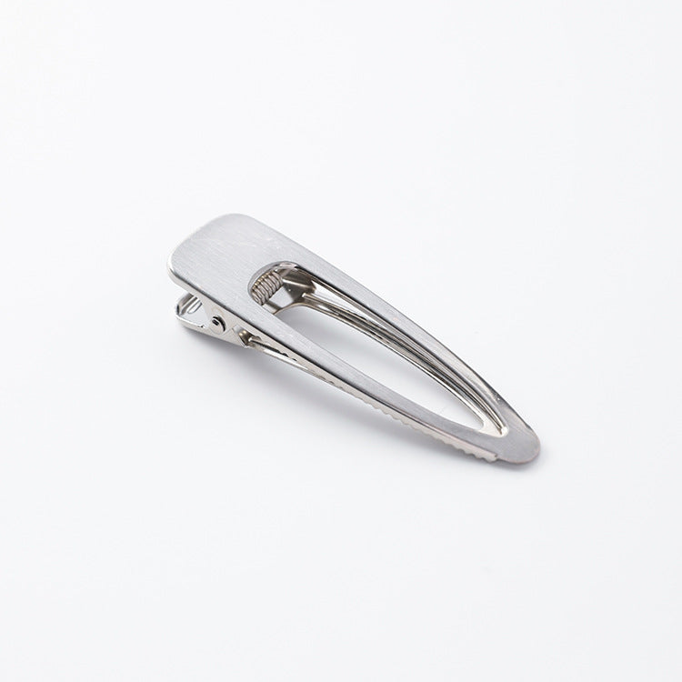 Personality retro style brushed metal hairpin bangs clip