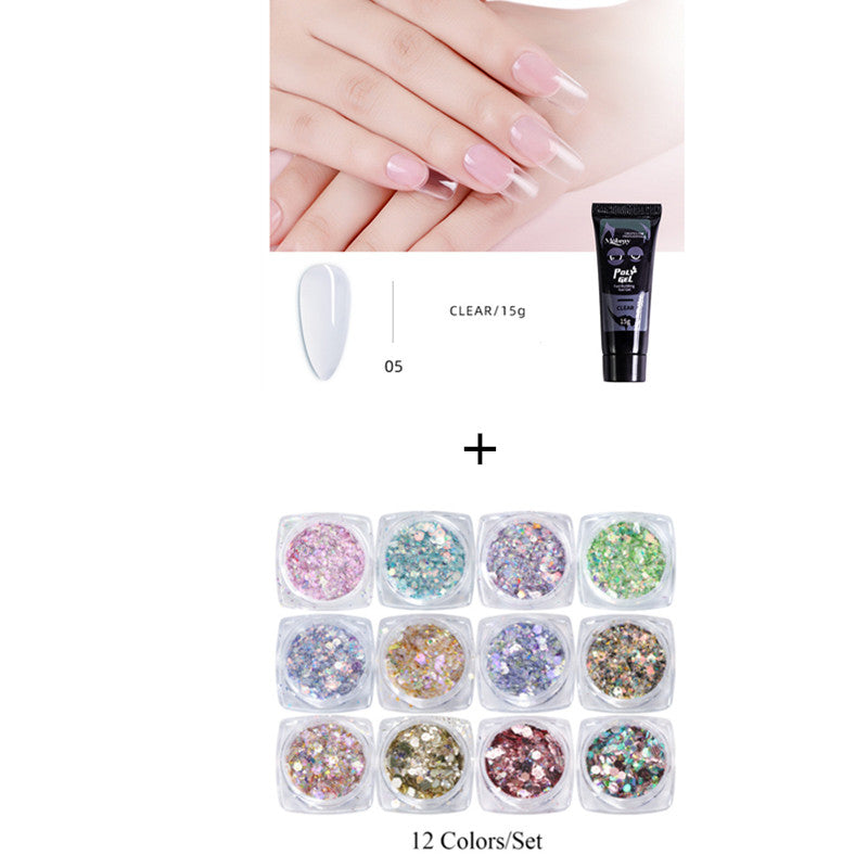 Mobray Nail extension glue 15ml non-paper support crystal fast nail extension gel UV phototherapy glue