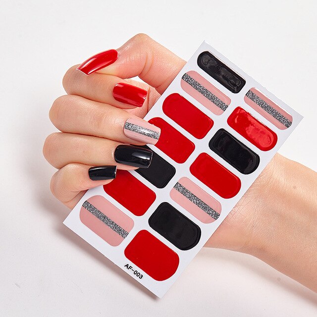 Solid Colors And Creative Nail Art Creative Women Salon Nail Decoration Fashion Nail Polish Nails Sticker Designer Nail Strips