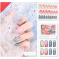Cute solid color series wearable nail patch