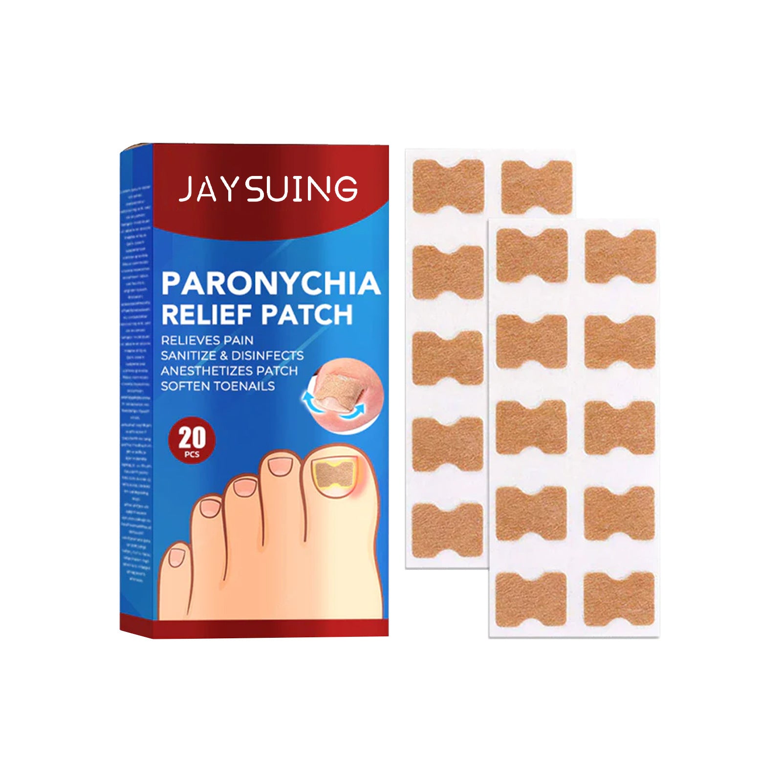 Jaysuing Nail Groove Nursing Adhesive Bandage Repair Thickened Gray Nail Soft Nail Correction