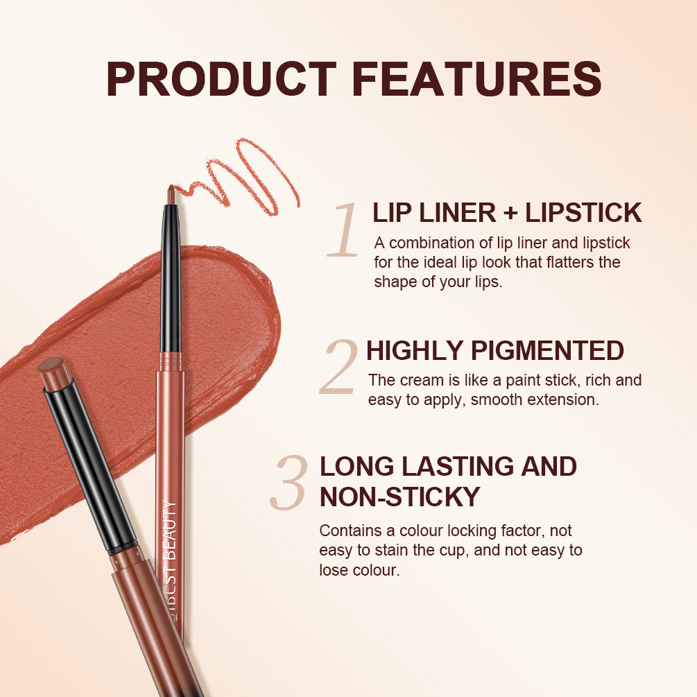 Lipstick Lip Pencil Matte Non-fading Not Smudge Long-lasting