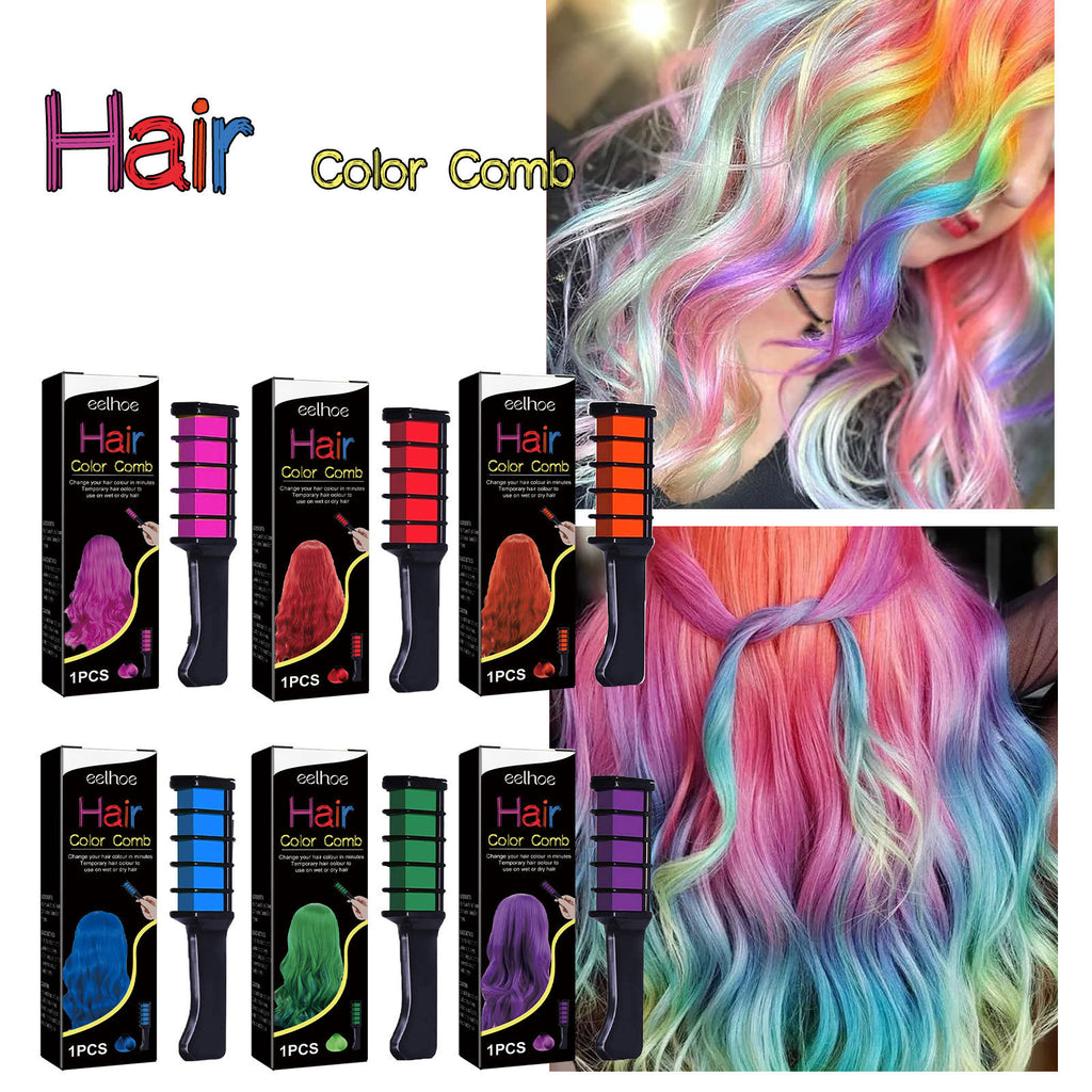 Temporary Hairdressing Comb Mild, No Hair Damage, No Scalp Damage, Easy To Change Hair Color